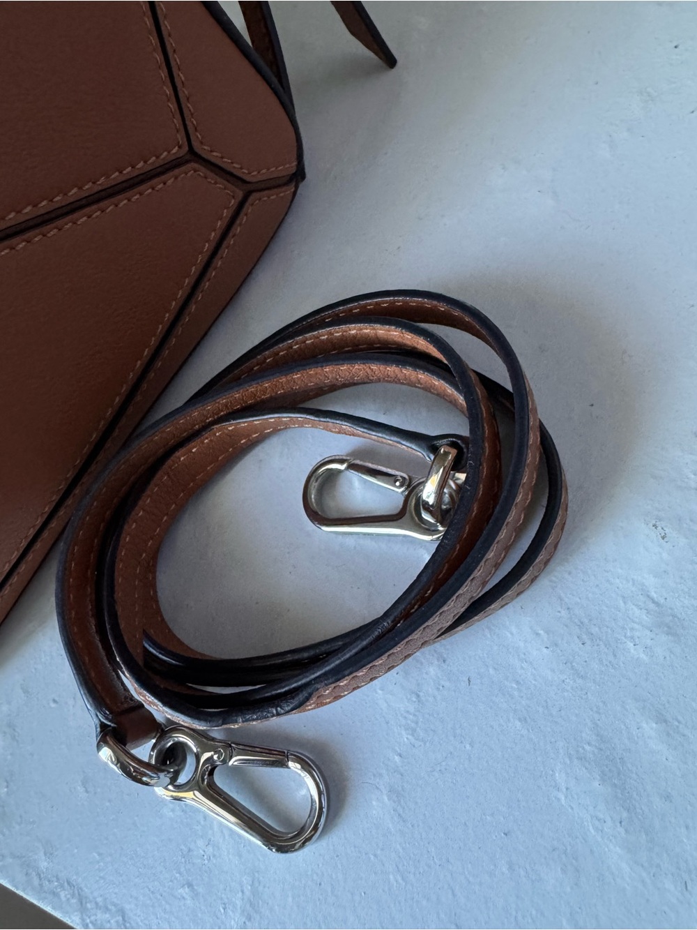 Loewe Tan Calfskin Mini Puzzle Small Top-Handle Leather Bag- PRICE IS FIRM - Picture 14 of 14